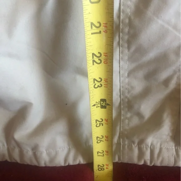 P.A. Originals Women's Sz S Barn Jacket Taupe w/Brown Faux Leather Trim Zip Up - Picture 15 of 15